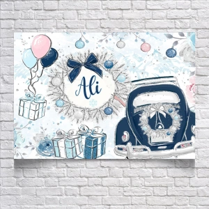 Kış Temalı Doğum Günü Afişi 70X100 cm