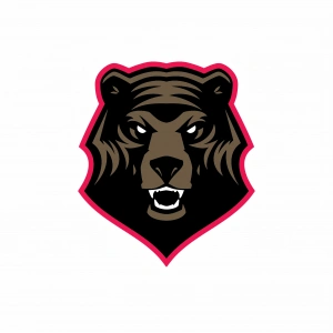 Kızgın Ayı Sticker 10x10 cmRenkli Sticker