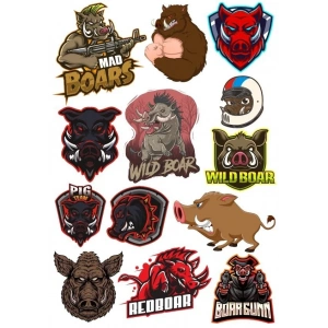 Kızgın Domuz Sticker Set-1 13 Parça Telefon, Tablet, Defter, Laptop Sticker