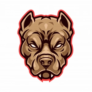 Kızgın Köpek Sticker 10x10 cmRenkli Sticker