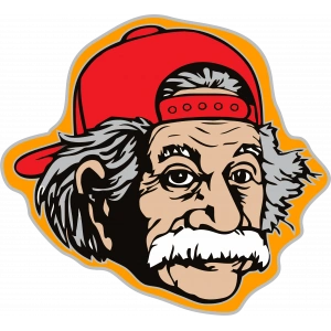 ainstain sticker 10x10 cmRenkli Sticker