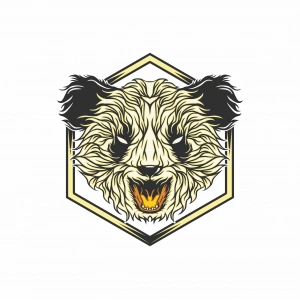 Kızgın Panda 2 Sticker 10x10 cmRenkli Sticker