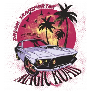 Dream Transporter 10x10 cmRenkli Sticker