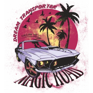 Mega Roads Araba Sticker 10x10 cmRenkli Sticker