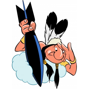 Kızılderili Sticker 10x10 cmRenkli Sticker