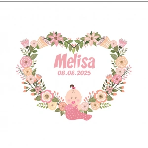 Klasik Desenli Kare Mühür Kına Nişan Düğün 3x3 cm özel etiket / 50 adet sticker