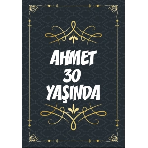 Klasik Temalı 30 Yaş Doğum Günü Afişi 70X100 cm