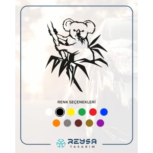 Koala Sticker 17x17 Cm Siyah