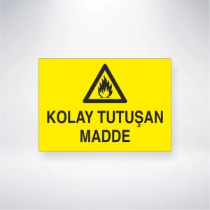 Kolay Tutuşan Madde Sticker 20X28 Cm