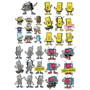 Konuşan Aletler Sticker Set 32 Parça Telefon, Tablet, Defter, Laptop Sticker
