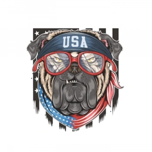 Köpek 10x10 cm Renkli Sticker