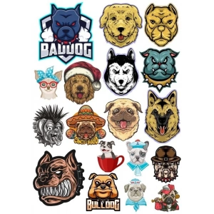 Köpekl Bulldog Sticker Set 13 Parça Telefon, Tablet, Defter, Laptop Sticker