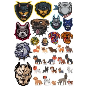 Köpekler Sticker Set 11 20 Parça Telefon, Tablet, Defter, Laptop Sticker