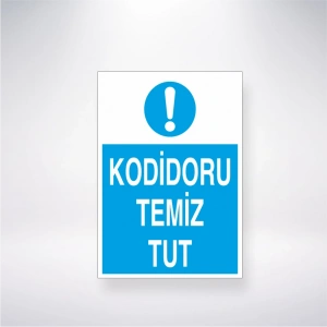 Koridoru Temiz Tut Sticker 20X28 Cm