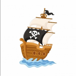 Korsan Gemisi Duvar Stickerı