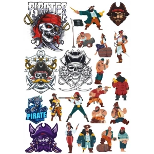 Korsan Sticker Set 6 20 Parça Telefon, Tablet, Defter, Laptop Sticker