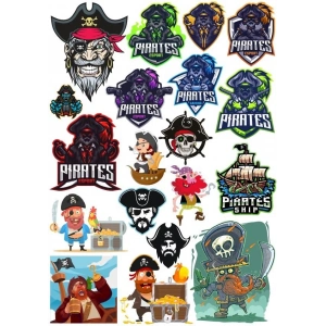 Korsan Sticker Set 8 20 Parça Telefon, Tablet, Defter, Laptop Sticker