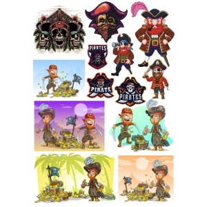 Korsanlar Sticker Set-2 13 Parça Telefon, Tablet, Defter, Laptop Sticker