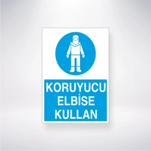 Koruyucu Elbise Kullan Sticker 20X28 Cm