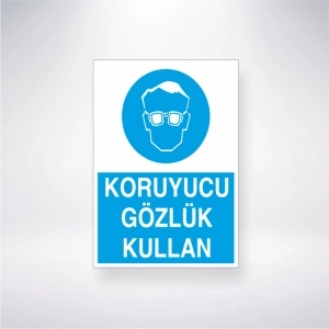 Koruyucu Gözlük Kullan Sticker 20X28 Cm
