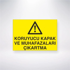 Koruyucu Kapak ve Muhafazaları Çıkartma Sticker 20X28 Cm
