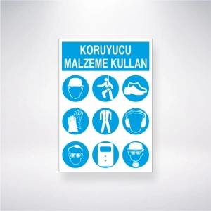 Koruyucu Malzeme Kullan 3 Sticker 20X28 Cm