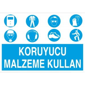 Koruyucu Malzeme Kullan Sticker 20X28 Cm