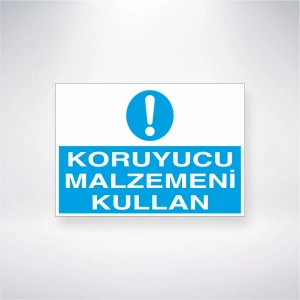 Koruyucu Malzemeni Kullan Sticker 20X28 Cm