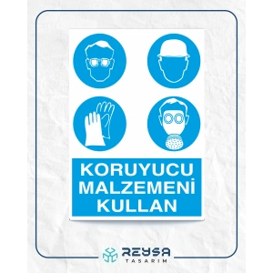 Koruyucu Malzemeni Kullan Sticker 20X28 Cm