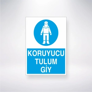 Koruyucu Tulum Giy Sticker 20X28 Cm
