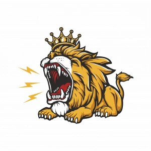 Kral Aslan Sticker 10x10 cmRenkli Sticker