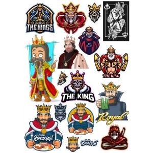 Kral Sticker Set 5 18 Parça Telefon, Tablet, Defter, Laptop Sticker
