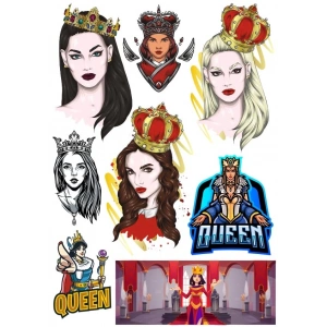 Kraliçe Sticker Set 8 8 Parça Telefon, Tablet, Defter, Laptop Sticker