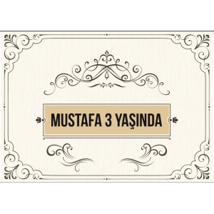 Krem Çerçeveli Doğum Günü Afişi 100X150 cm