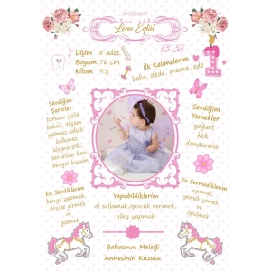 Unicorn Temalı Yaş Panosu 2