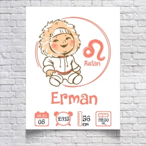 Erkek Bebek Temalı Yaş Panosu