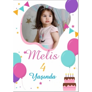 Pasta Temalı Doğum Günü Afişi 50X70 cm
