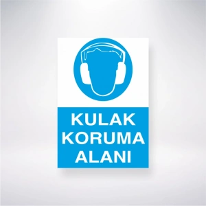 Kulak Koruma Alanı Sticker 20X28 Cm