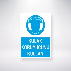 Kulak Koruyucunu Kullan Sticker 20X28 Cm