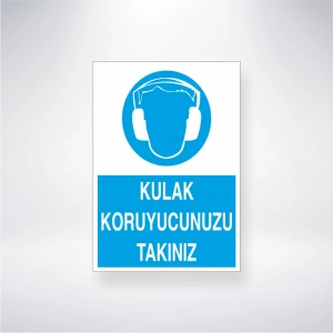 Kulak Koruyucunuzu Takınız Sticker 20X28 Cm