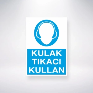 Kulak Tıkacı Kullan Sticker 20X28 Cm