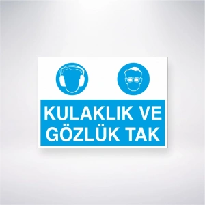 Kulaklık ve Gözlük Tak Sticker 20X28 Cm