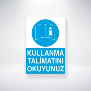 Kullanma Talimatını Okuyunuz Sticker 20X28 Cm