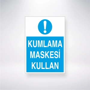 Kumlama Maskesi Kullan Sticker 20X28 Cm