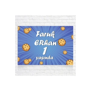 Kurabiye Temalı Doğum Günü Afişi 70X100 cm