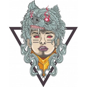 Kurt Sticker 10x10 cmRenkli Sticker