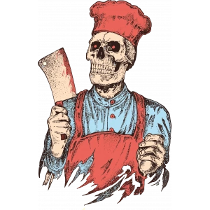 Aşçı iskele sitcker 10x10 cmRenkli Sticker