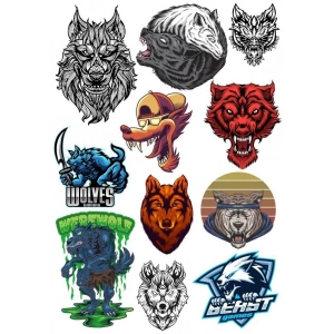 Kurt Wolf Sticker Set 11 Parça Telefon, Tablet, Defter, Laptop Sticker