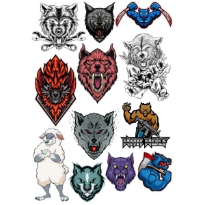 Kurt Wolf Sticker Set-3 13 Parça Telefon, Tablet, Defter, Laptop Sticker