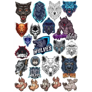 Kurt Wolfs Sticker Set-2 17 Parça Telefon, Tablet, Defter, Laptop Sticker